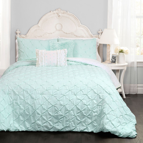 Ravello Pintuck Reversible 4-Piece Twin Comforter Set
