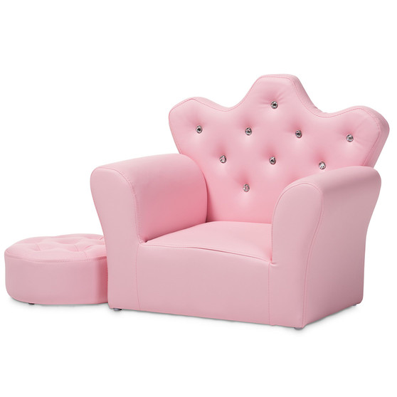 Ava Kid's Armchair & Ottoman Set