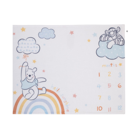 Winnie the Pooh Super Soft Milestone Baby Blanket Set, 2 Piece