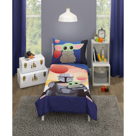 The Mandalorian 4 Piece Toddler Bed Set