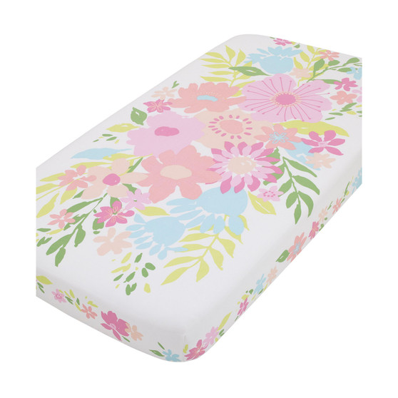 Floral Burst Flower 1 Photo Op Fitted Crib Sheet