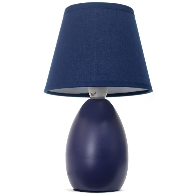Simple Designs Mini Egg Oval Ceramic Table Lamp