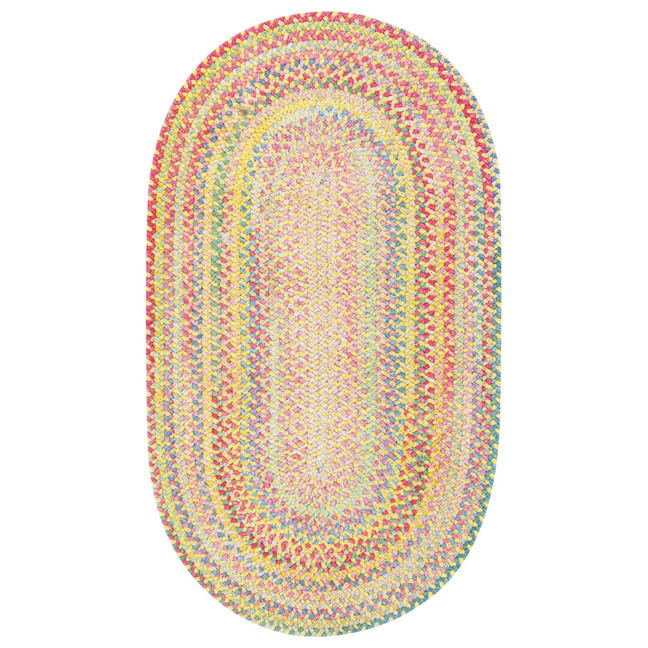 Cutting Garden Oval Braid 0450-150 Buttercup 3' x 5' Area Rug