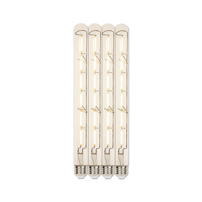 Lighting 6.5-Watt (75-Watt Equivalent) Clear T9 Dimmable Filament LED Light Bulb with Medium Base, Pack of 4
