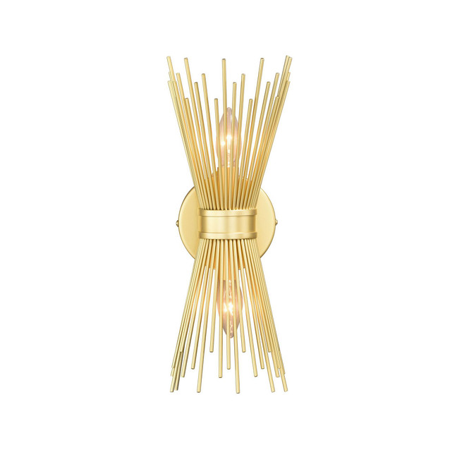 Nikko Gold-Tone Mid-Century Modern Wall Sconce Light