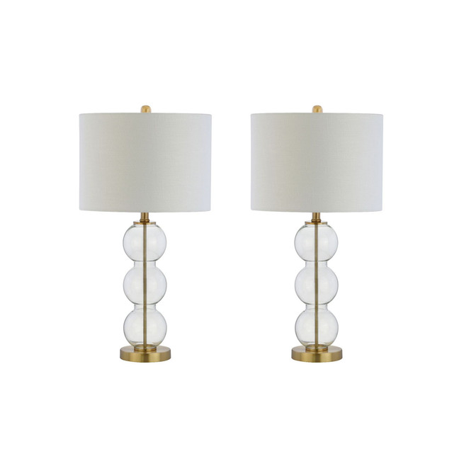 Bella Glass Triple-Sphere Led Table Lamp, Set of 2