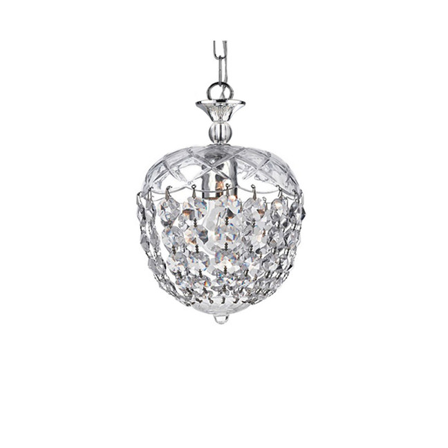 Silver 8" 1-Light Indoor Chandelier with Light Kit