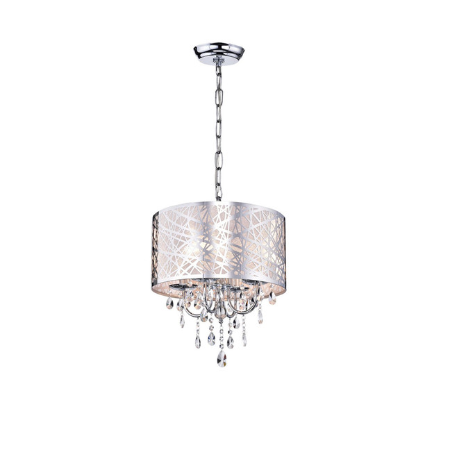 Abstract 17" 4-Light Indoor Chandelier with Light Kit