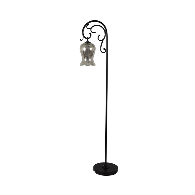 Decor Therapy 64" Textured Floor Lamp with Mercury Glass Globe