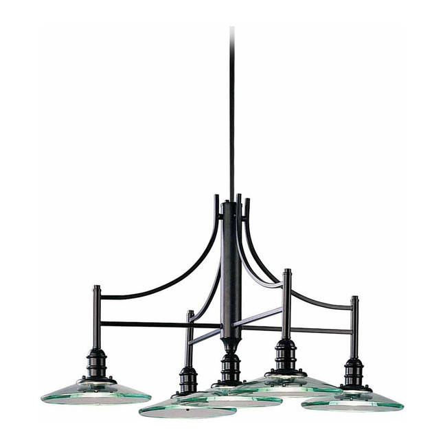 Edo 5-Light Kitchen Island Downrod Pendant Chandelier