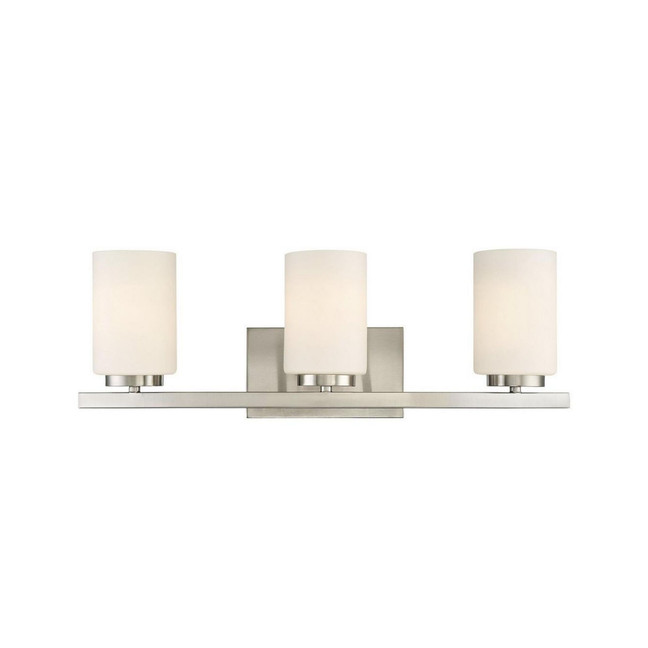 Trade Winds Kingston 3-Light Bathroom Vanity Light in Brushed Nickel