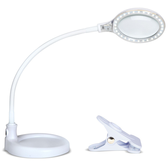 Lightview Flex LED 2-in-1 Magnifier Desk Lamp - (2.25x) 5 Diopter