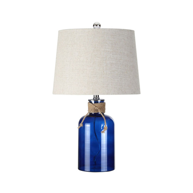 Azure Glass Bottle Led Table Lamp
