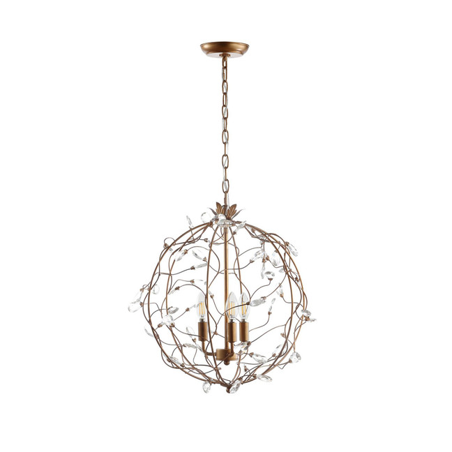 Isabelle 20" Adjustable Metal/Glass LED Pendant