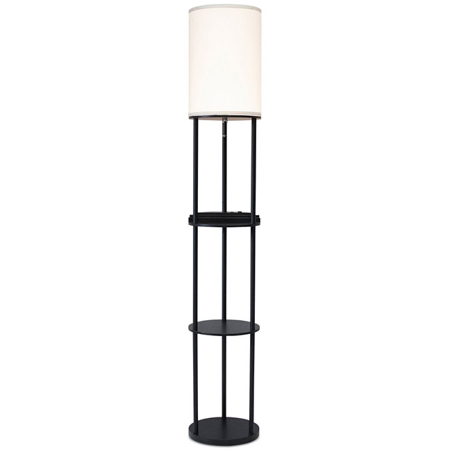 Charging Station Shelf Floor Lamp