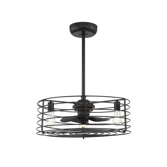 3-Light Ceiling Fan In English Bronze