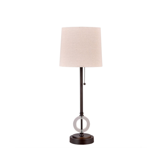 Crystal Table Lamp with USB Port
