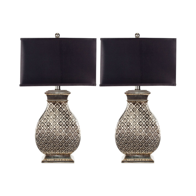 Set of 2 Malaga Silver Table Lamps