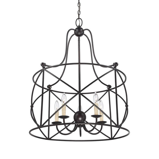 Seneca 5-Light Pendant in English Bronze