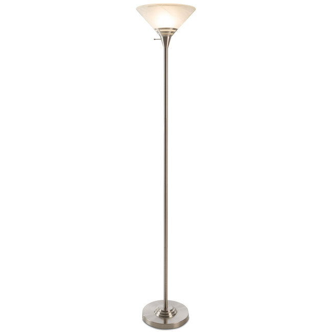 Brushed Silver LED Torchiere