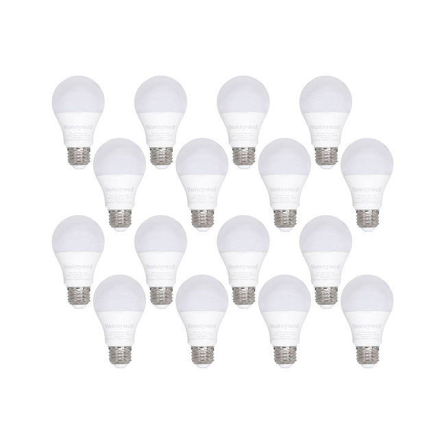 A19 LED Non-Dimmable Light Bulb Set, 16 Pieces