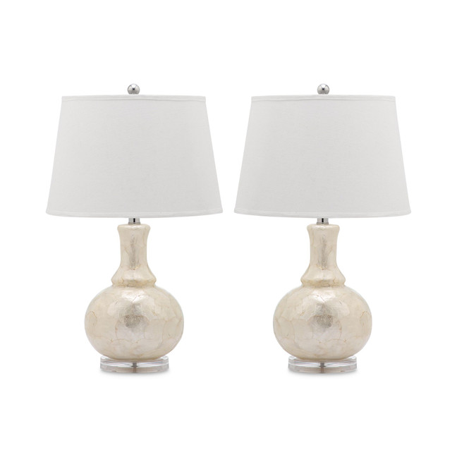 Set of 2 Shelley Gourd Shell Table Lamps