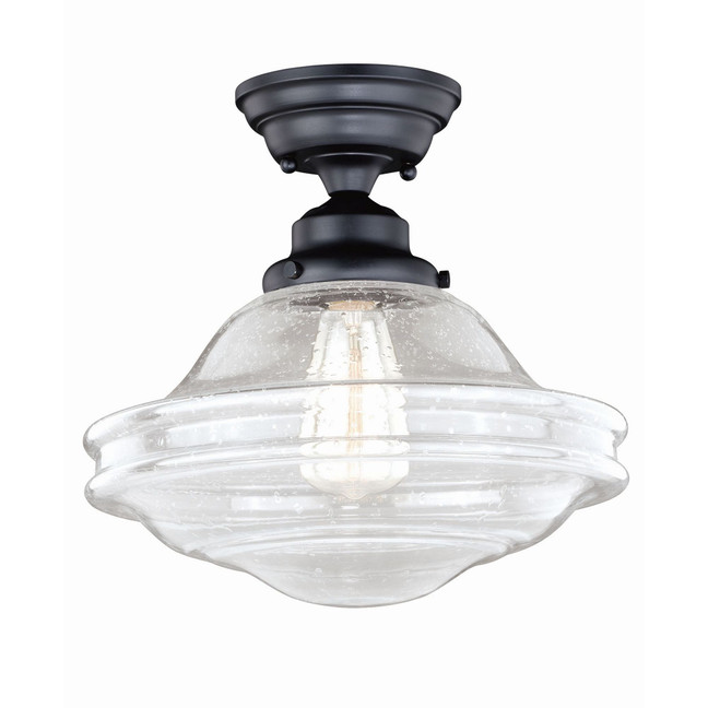 Huntley Farmhouse Ceiling Light Clear Schoolhouse Glass