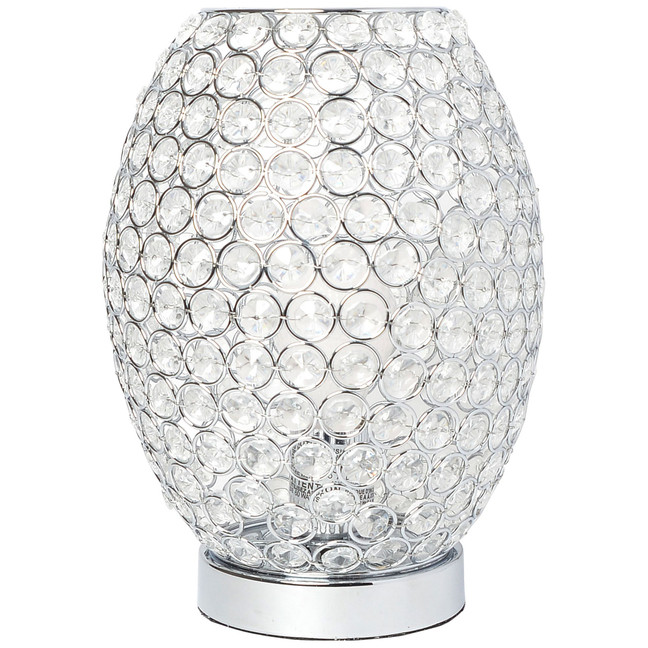Elegant Designs Elipse Crystal Decorative Curved Accent Uplight Table Lamp