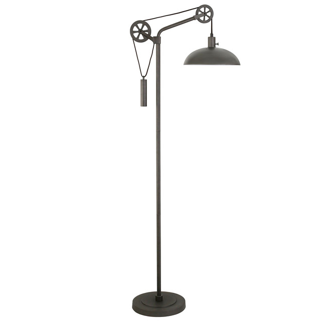 Neo Floor Lamp with Spoke Wheel Pulley System