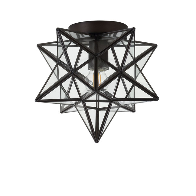 Stella Moravian Star Metal/Glass LED Flush Mount