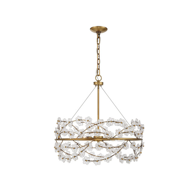 Camille 5-Light Chandelier in Warm Brass