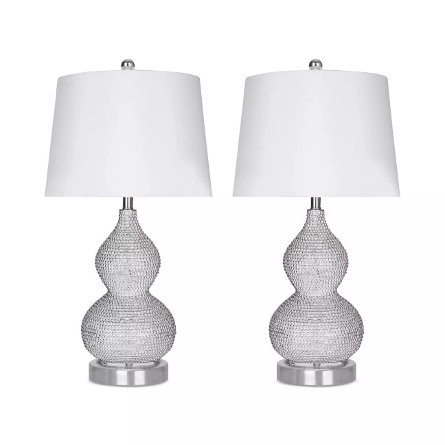 Set of 2 Beaded Table Lamps