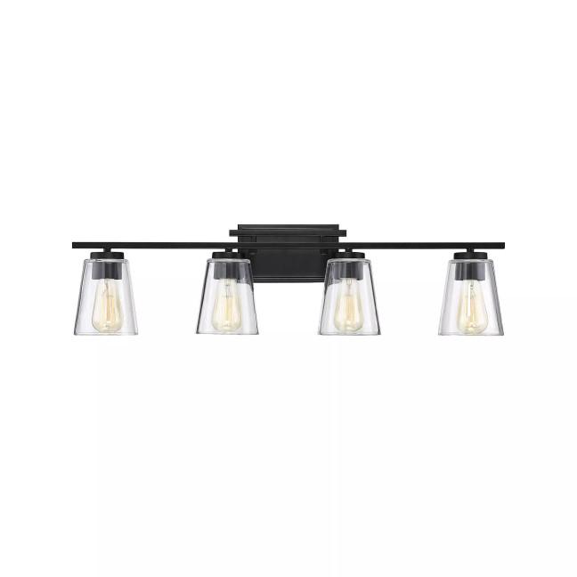 Calhoun 4-Light Bathroom Vanity Light with Clear Glass (32" W x 9" H)