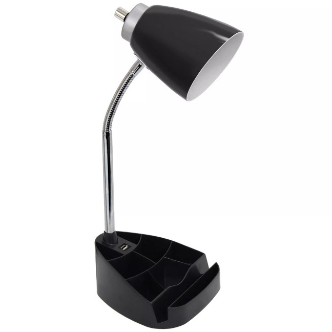 Limelight's Gooseneck Organizer Desk Lamp with iPad Tablet Stand Book Holder and USB port