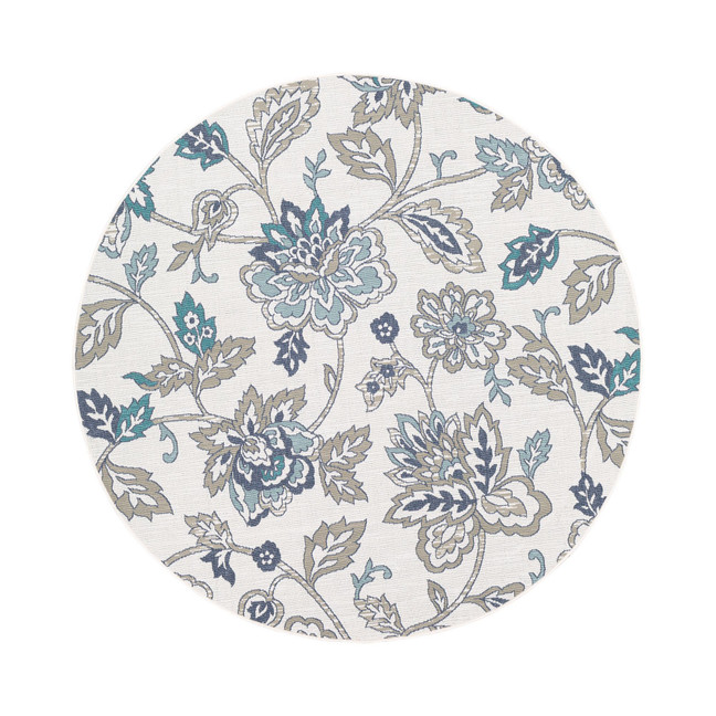 Alfresco ALF-9674 Aqua 8'9" Round Area Rug, Indoor/Outdoor