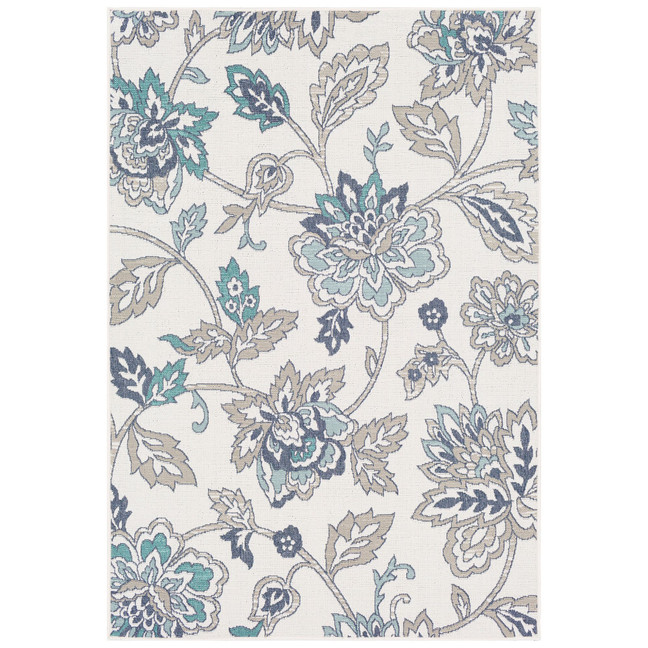 Alfresco ALF-9674 Aqua 7'6" x 10'9" Area Rug, Indoor/Outdoor
