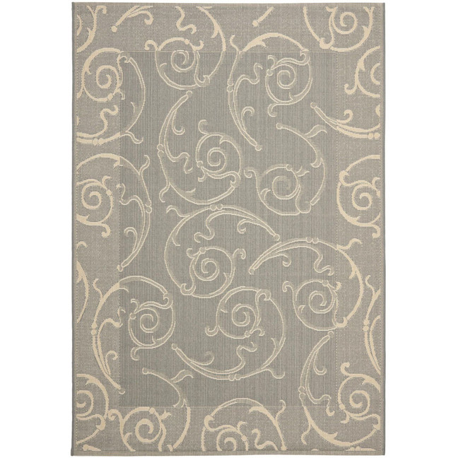 Courtyard Gray and Natural 9' x 12' Sisal Weave Outdoor Area Rug