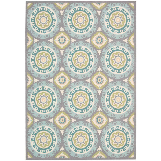 Shady Brights SHA16 Jade 4'3" x 6'3" Outdoor Area Rug