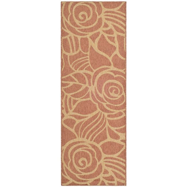Courtyard Rust and Sand 2'7" x 8'2" Runner Outdoor Area Rug