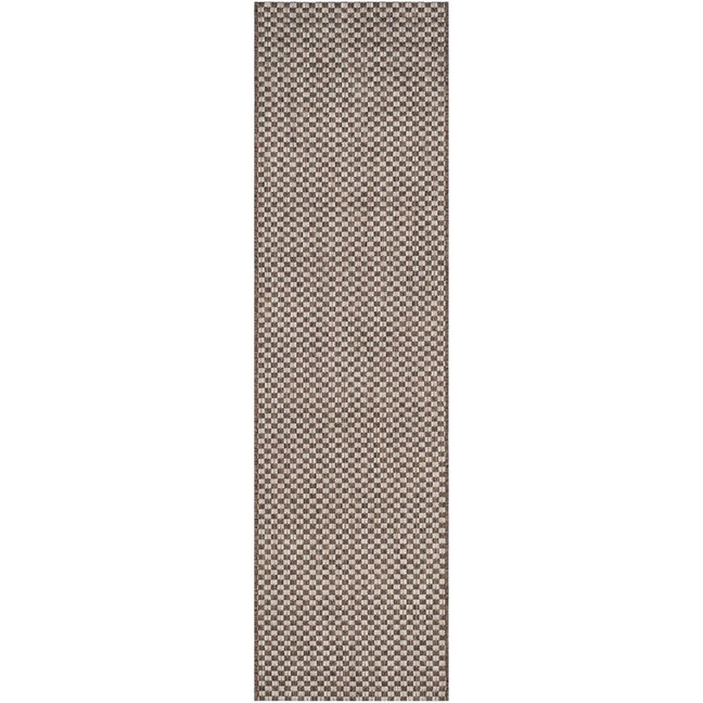 Courtyard Light Brown and Light Grey 2'3" x 8' Sisal Weave Runner Outdoor Area Rug