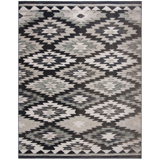 Montage Gray and Black 8' x 10' Outdoor Area Rug