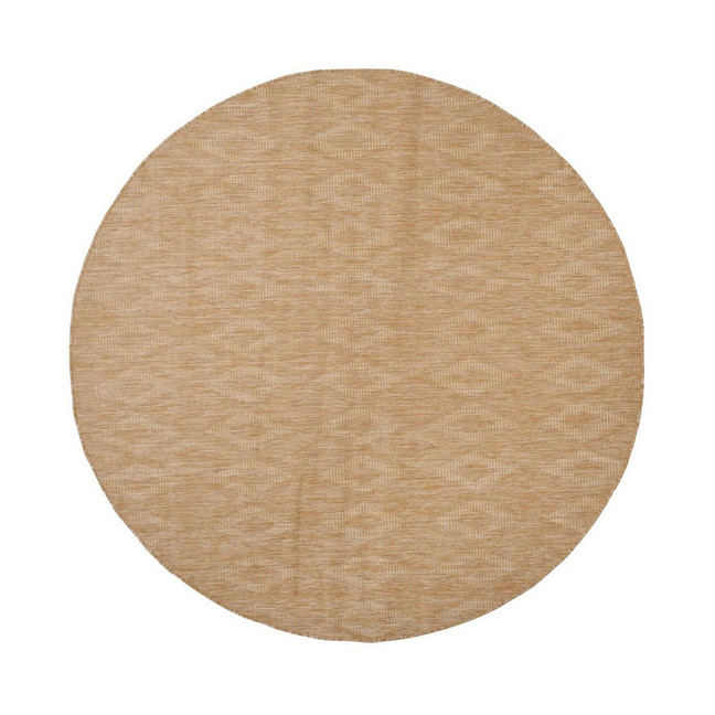 Courtyard Natural 6'7" x 6'7" Round Outdoor Area Rug