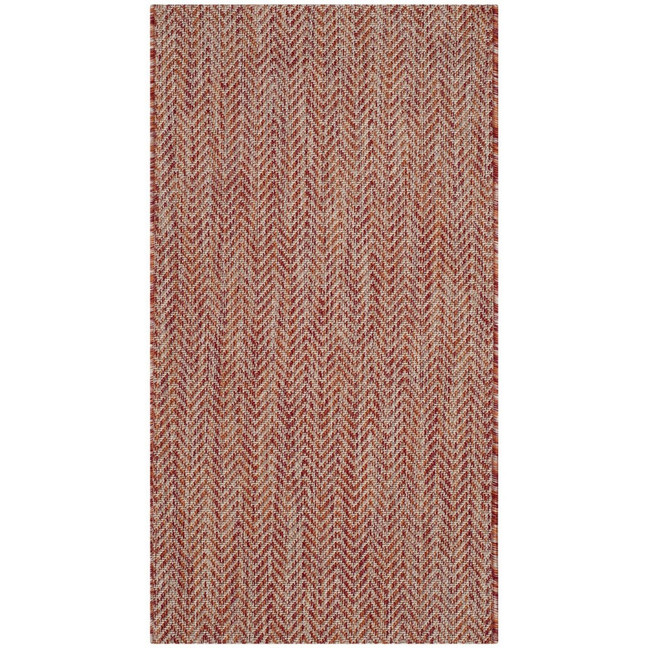 Courtyard Red and Beige 2' x 3'7" Outdoor Area Rug