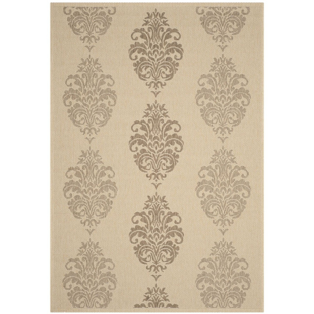 Courtyard Natural and Brown 2'3" x 6'7" Runner Outdoor Area Rug