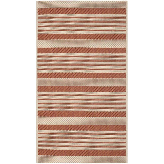 Courtyard Terracotta and Beige 2' x 3'7" Sisal Weave Outdoor Area Rug
