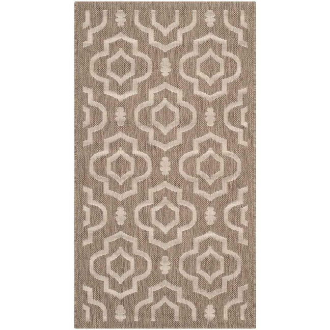 Courtyard Brown and Bone 2' x 3'7" Sisal Weave Outdoor Area Rug