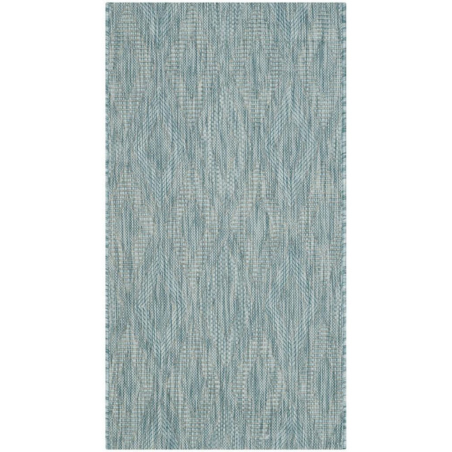 Courtyard Aqua 2'7" x 5' Outdoor Area Rug