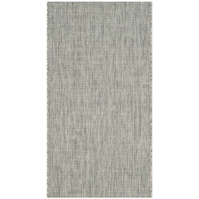 Courtyard Gray and Turquoise 2'7" x 5' Sisal Weave Outdoor Area Rug