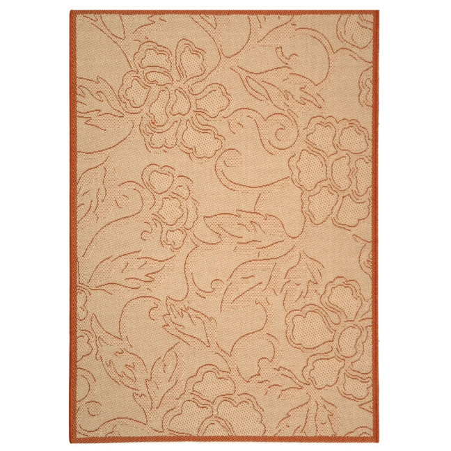 Courtyard Natural and Terra 2' x 3'7" Rectangle Outdoor Area Rug