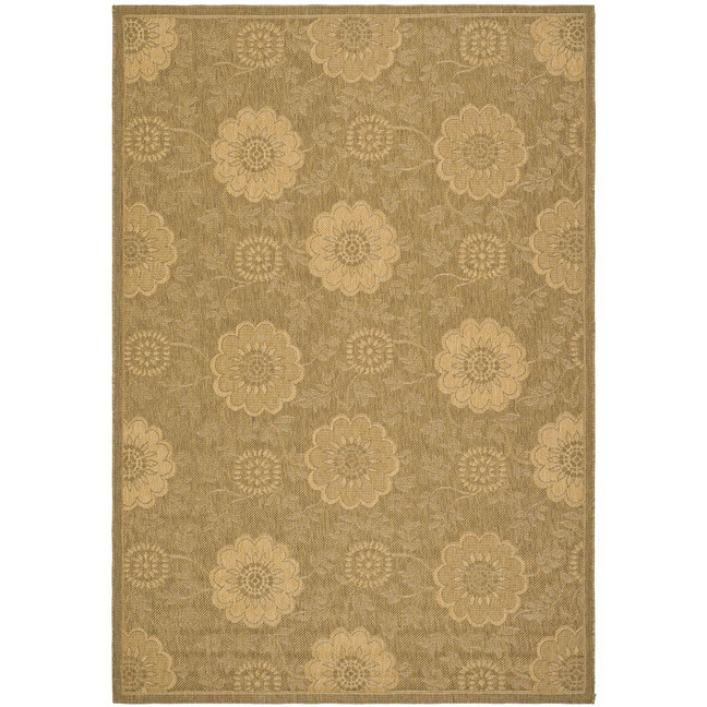 Courtyard Gold and Natural 5'3" x 7'7" Outdoor Area Rug